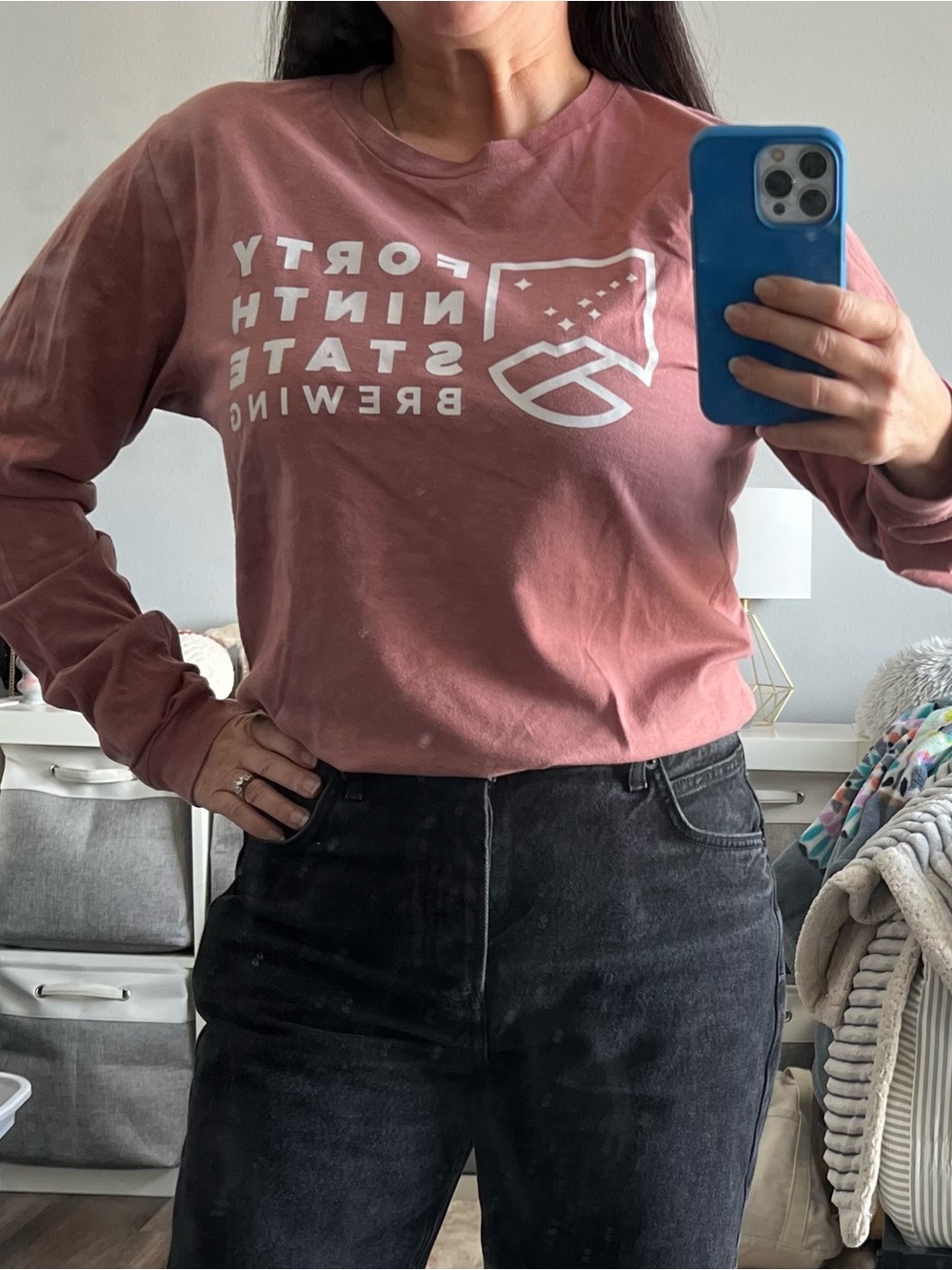 Forty Ninth State Brewing Bella Canvas Mauve Heather Long Sleeve Tee